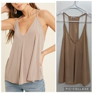 Free people Women's Tan Sleeveless top size XS